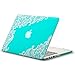 Kuzy - Lace TEAL HOT BLUE Case for Older MacBook Pro 13.3" with Retina Display A1502 / A1425 Shell Rubberized Hard Cover - Lace TEAL