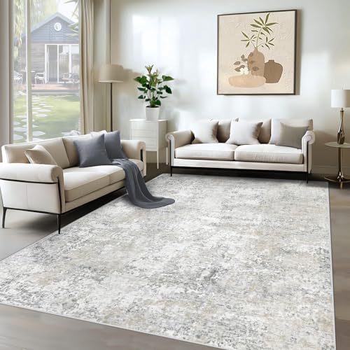 6x9 Area Rugs for Living Room, Washable Modern Abstract Large