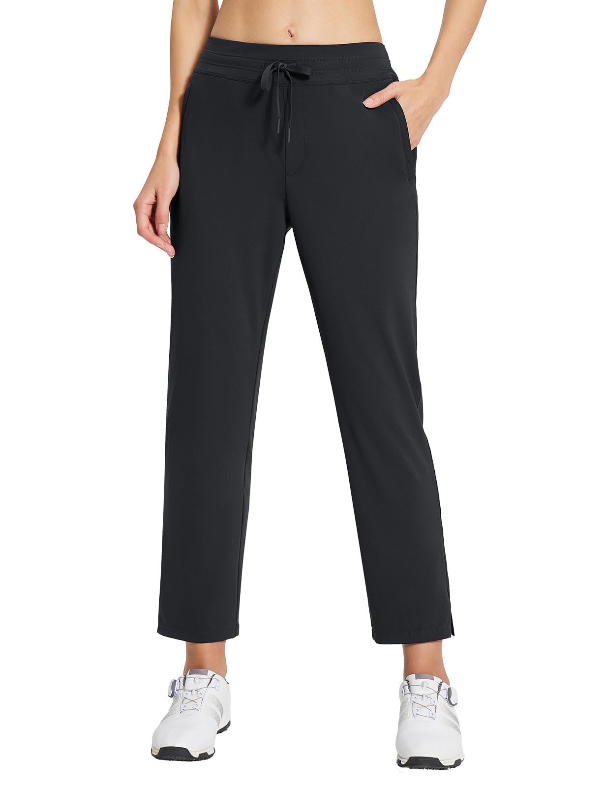 BALEAF Pantaloni da golf da donna, elasticizzati, da lavoro, con tasche