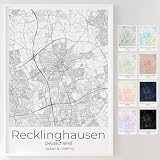 Mapdify Recklinghausen personalisiertes Stadtposter, dein 