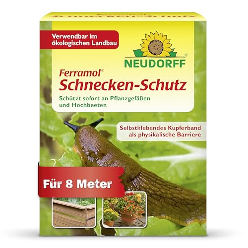 Preisvergleich Produktbild Neudorff Ferramol Schnecken-Schutz 4 m Kupferband gegen Schnecken, schützt Pflanzgefäße und Hochbeete vor Schnecken, effektive Schneckenabwehr, 2 Stück