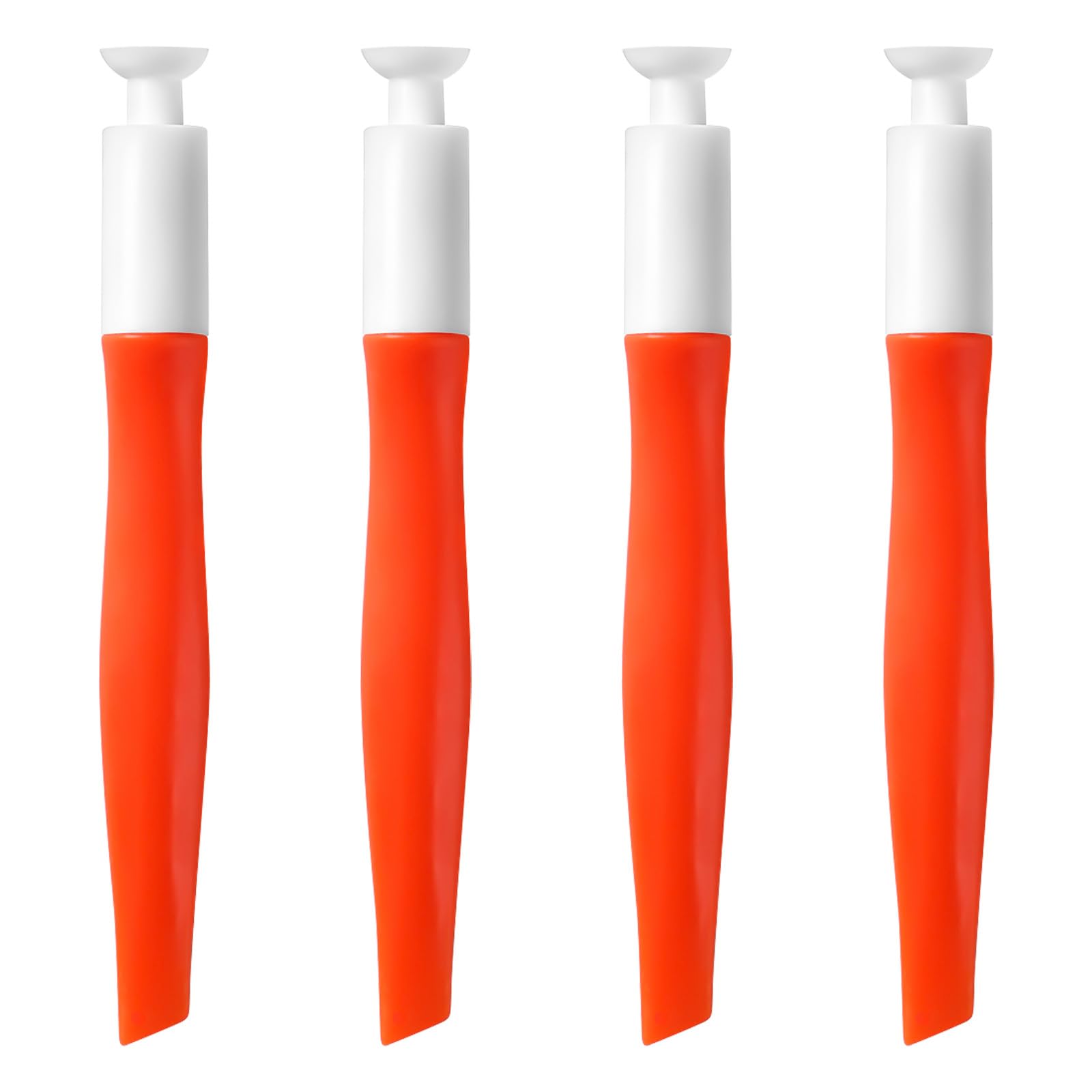4Pcs Orange Press-Type Nail Tool Silicone Material Long Nail Helper Tool Both Ends Can Be Used Non-destructive Nail