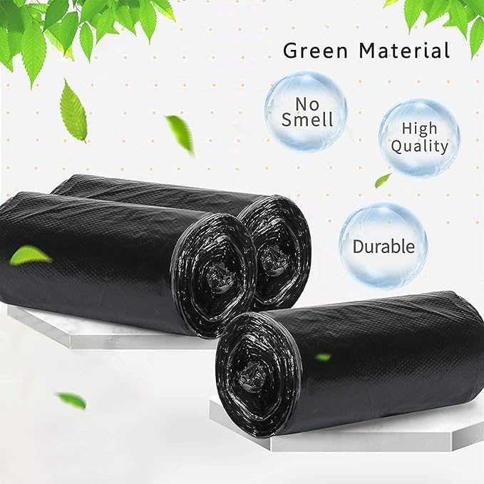 Image of Premium Garbage Bags Size 19 x 21 Inches 90 Bags (3 Rolls) Dustbin Bag /Trash Bag (Black)