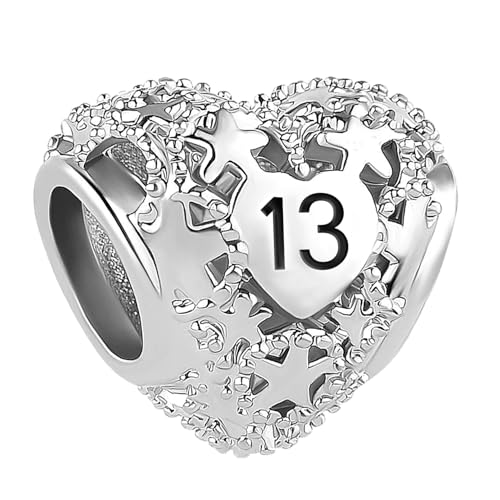 FGT Abalorio de corazón de amor para cumpleaños, aniversario, compatible con pulseras Pandora, plata brillante, talla única, Cobre Zirconia cúbica, No es una piedra preciosa
