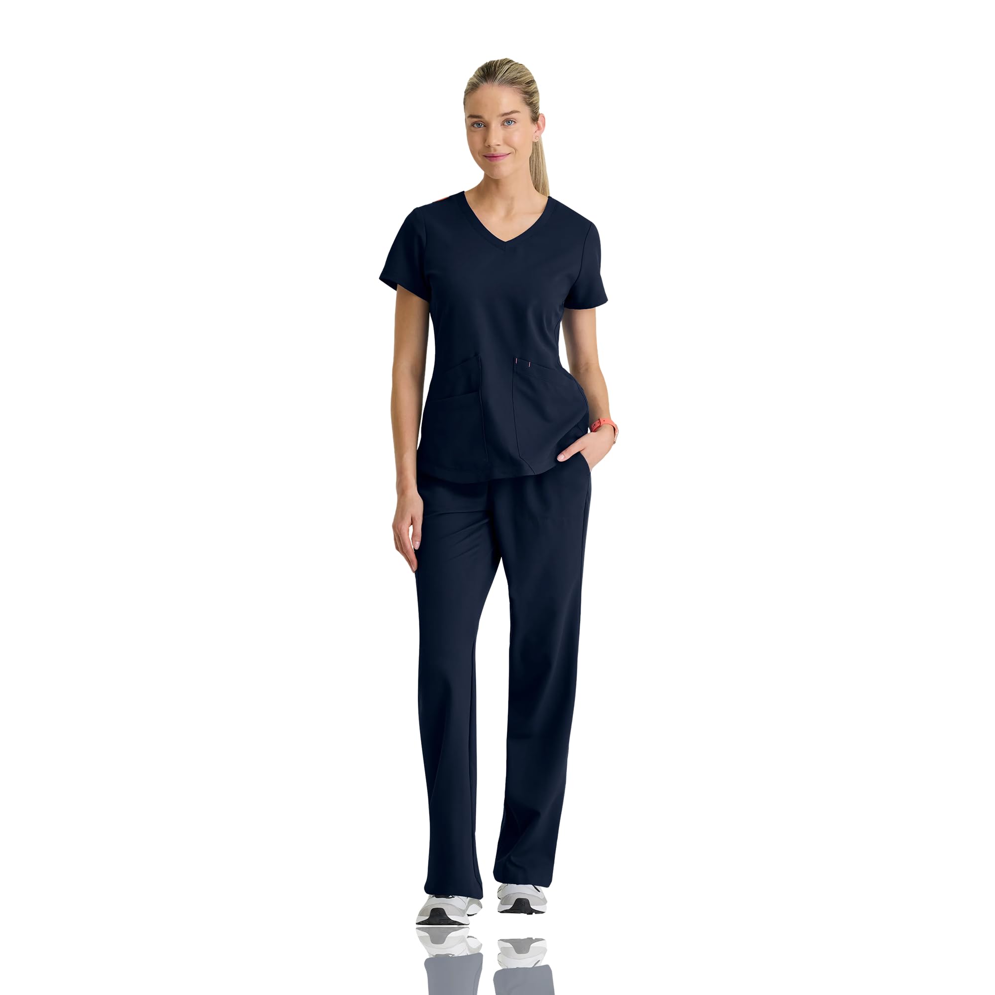 Barco Women's Navy Strong Zoe Classic Fit Scrub Top & Pant Set For – Up To 70°C Wash, Natural Stretch, Moisture Wicking, Anti-Static, X-Large