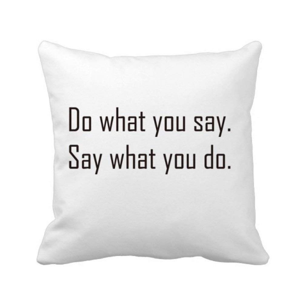 Housse de coussin carrée Do What You Say textile salon canapé déco