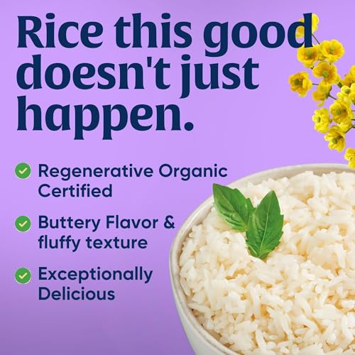 Image of Lundberg Jasmine Rice, Regenerative Organic Certified, 6-Pack - Non-Sticky, Aromatic Long-Grain White Rice, Responsibly Grown in California, 32 Oz Ea