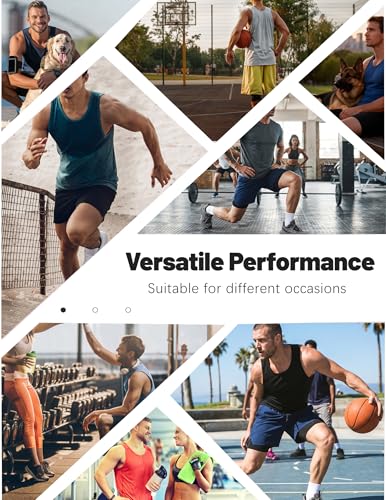 Image of OYGSieg 6 Pack Men's Quick Dry Workout Tank Tops Breathable Gym Sleeveless Muscle Shirts for Active Men