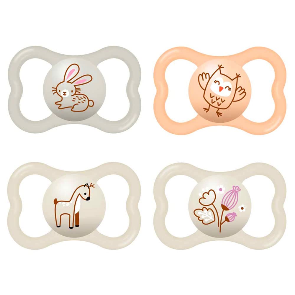 MAMAir 16+ "Skin Soft" Silicone Dummies Soft Colours Mix Pack of 4