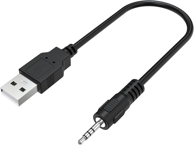 Sqrmekoko Replacement Charging Power Supply Cable Cord Line Compatible with JBL Synchros E40BT E50BT J56BT S400BT S700 Headphones (Black)