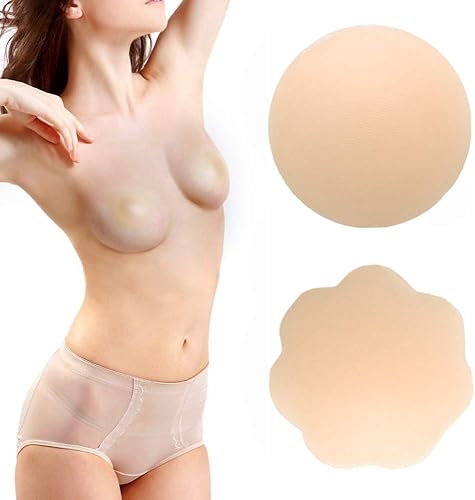 Miniatura 2 de 4 8 pares de cobertores de silicona para pezón, reutilizables, redondas, invisibles, L