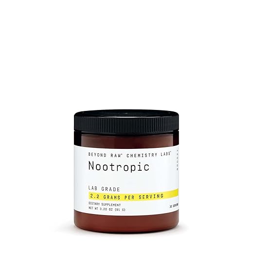 BEYOND RAW Chemistry Labs Nootropic Powder, Cognitive Enhancer and Memory Support, 30 Servings