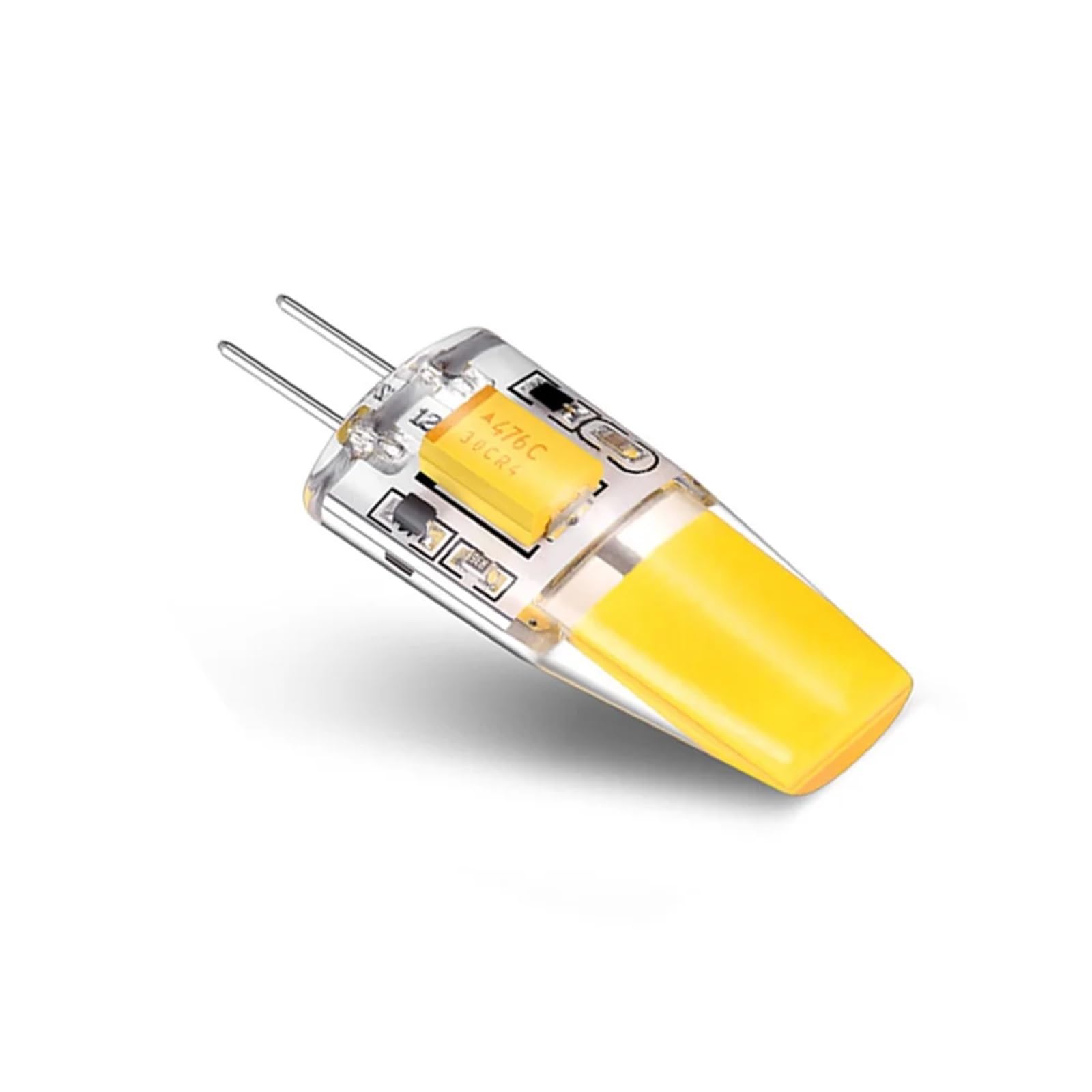 eufeifeiegds 10 szt. Żarówki LED G4 12V 1,5W 2W 2, oświetlenie 0705 1505 1508 Super jasne lampy domowe kryształowy żyrandol(Cold White,2.5W)