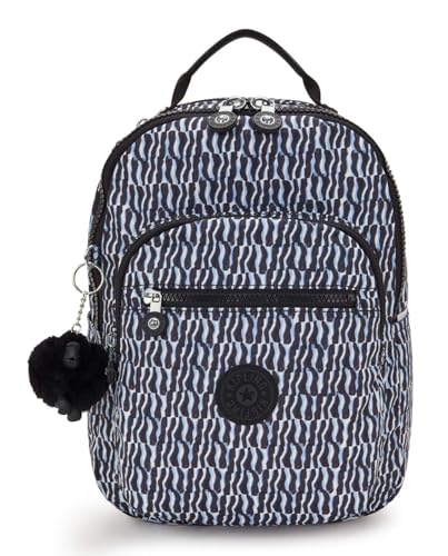 Kipling Seoul S, Mochila Pequeña, Azul (Holiday Waves)