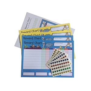 House of Card & Paper Beloningstabel, 4 Grafieken en 225 Folie Stervormige Stickers per pak (TWIN PACK)