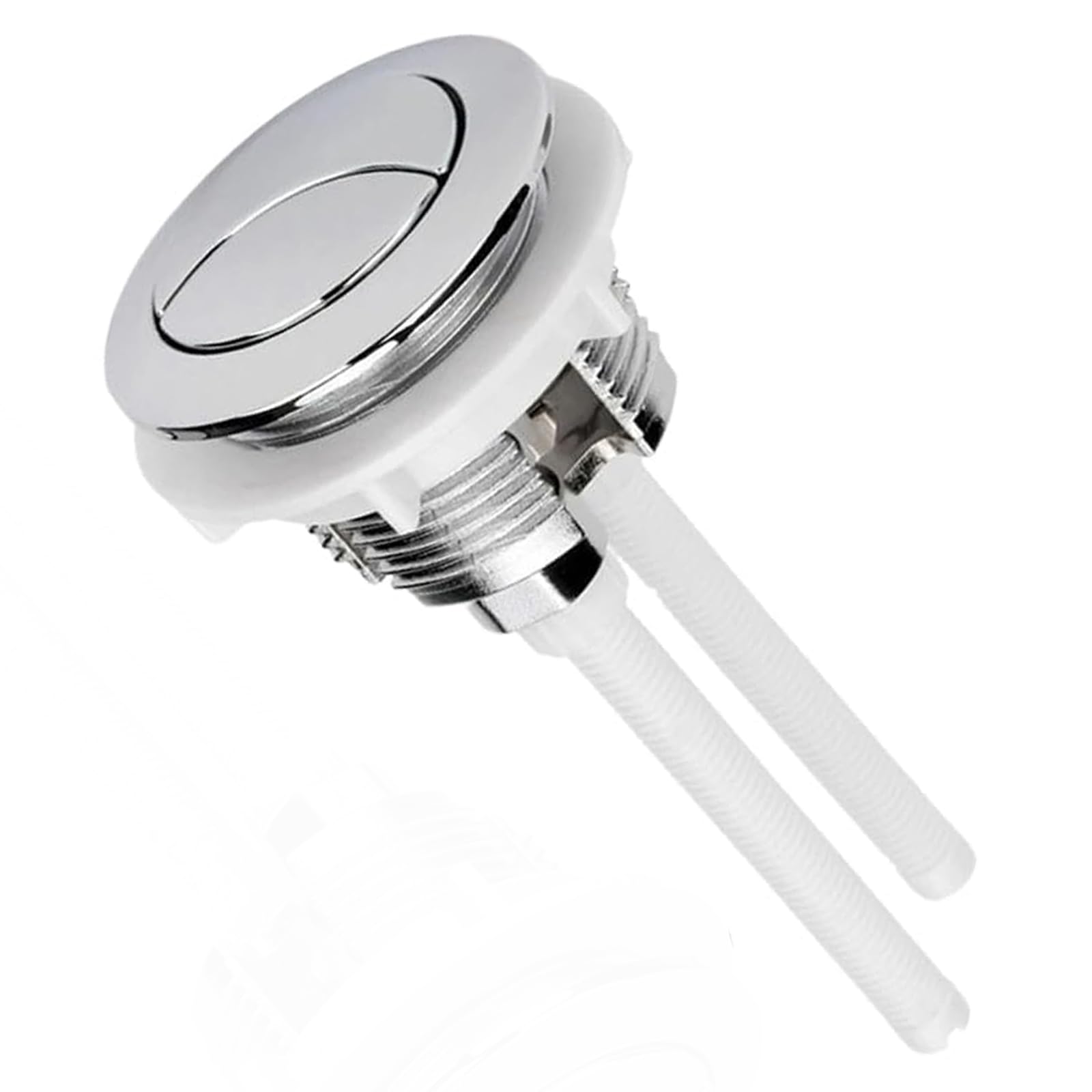 1 Pack Toilet Flush Button Replacement, 38 mm Dual Push Toilet Flush System Replacement Kit, Durable ABS Cistern Flush Button Kit, Compatible with Standard and One-Piece Toilets