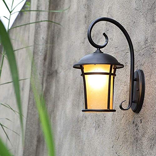 Lampe murale extérieure en métal noir et lanterne verre étanche FIDEMM - 3