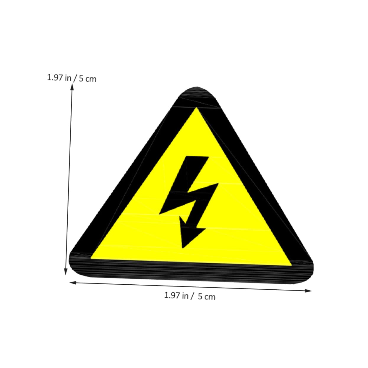Autocollants D'avertissement Jaune Étiquettes Autocollantes Adhésives de Sécurité Lot de 20 pour Chocs Électriques pour Panneau Électrique en Bureau ou École