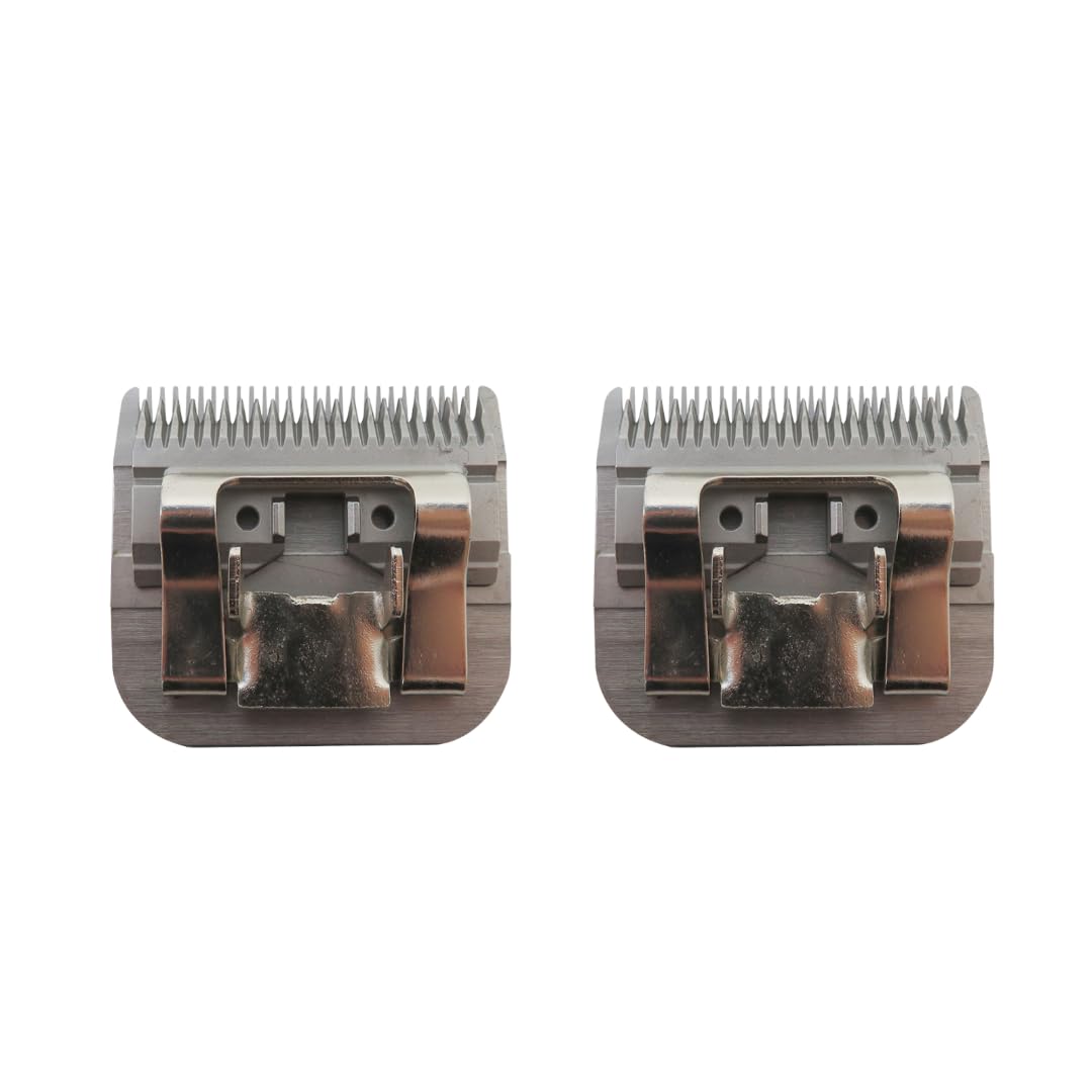 Zafina-UP 2 Pack 30# Detachable Pet Dog Grooming Stainless Steel Blades, Size #30 Blade 1/50 Inch 0.5mm Cut Length, Compatible for Oster A5 and for Wahl KM Series
