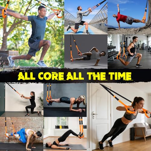 TOBWOLF Adjustable Home Suspension Straps Training Kit, All in One Compact Resistance Trainer Straps & Door Anchors, Suitable - Image 4