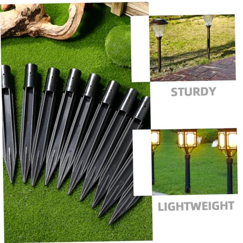Estacas metálicas para luz solar pack de 6 unidades para césped y jardín 4