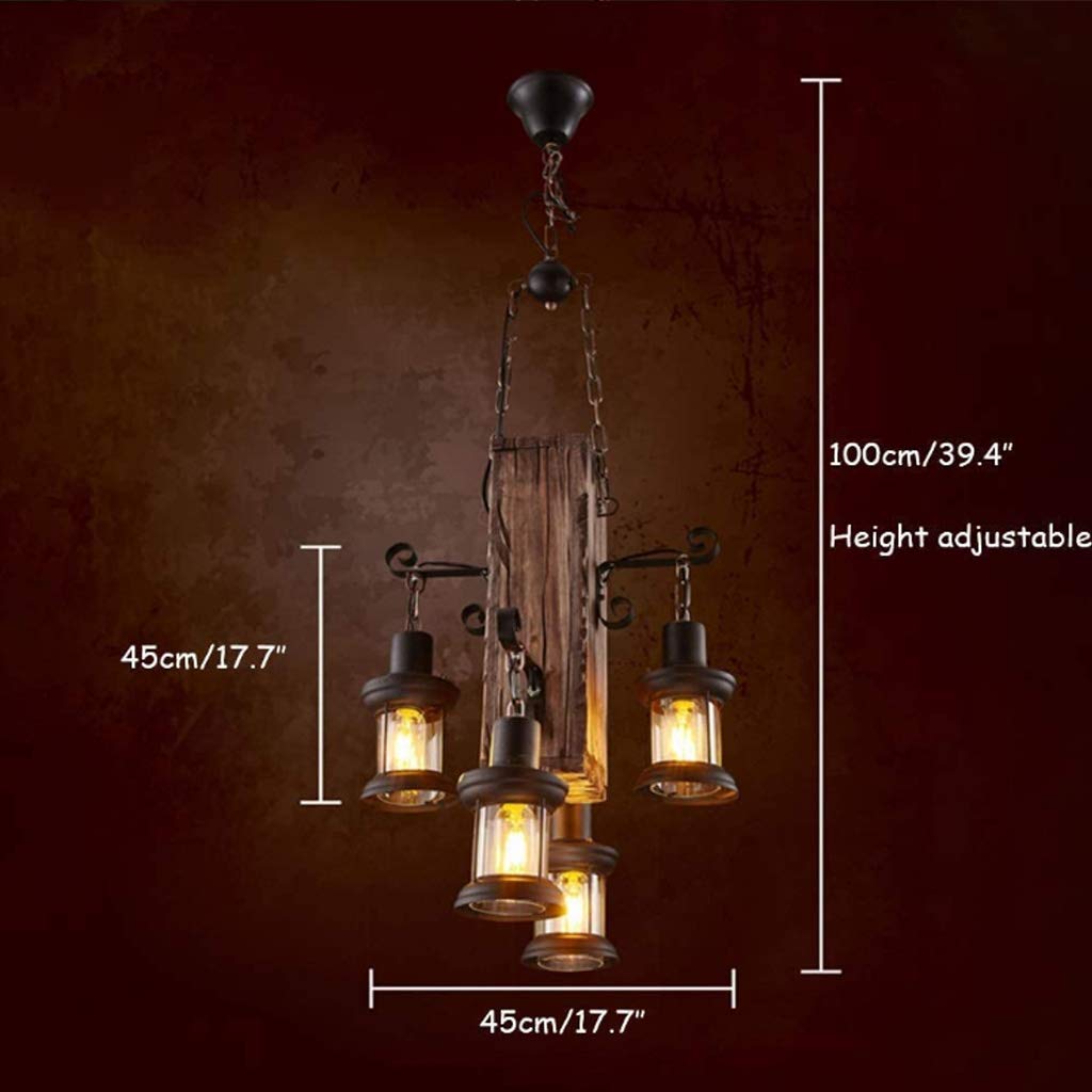 Lampadario A Sospensione Fattoria | Design Industriale Mid Century, Regolabile, E27, Nero