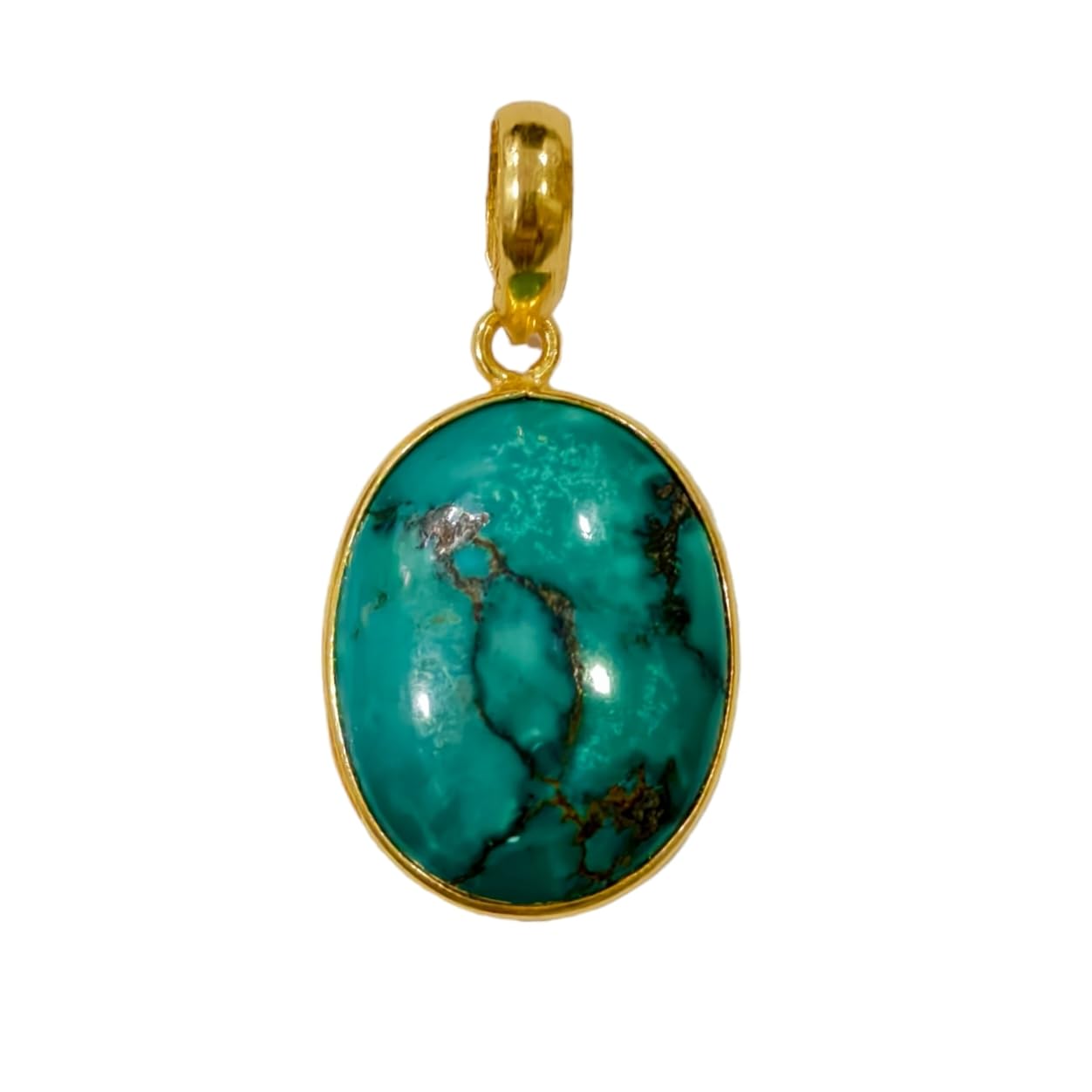 Pendentif Argent 925 Fait Main, Pierre Topaze Bleue London Blue Créée En Labo
