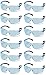 Pyramex Ztek Safety Glasses Infinity Blue Lens S2560S (12 Pair Pack)