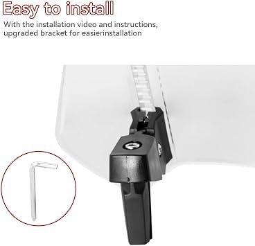 Motorcycle Windscreen for Aprilia RS 457 2024, Adjustable Windshield Extension, Universal Motorbike Wind Deflector, Windproof Noise Reduction for Riding,B-Smoke