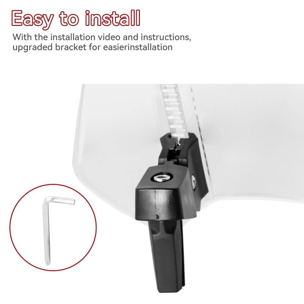 Extensión Parabrisas Motocicleta para BMW R1250GS R 1250 GS Adventure ADV LC GS HP, Ajustable Deflector Viento Parabrisas Delantero Motocicleta con Clip, Elevado Parabrisas