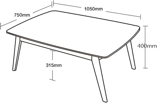 Miniatura 2 de LUKEO Wood Table Kotatsu Japanese Style Living Room Furniture Coffee Table Walnut Color Asian Center Table Wooden