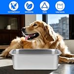 Ohtomber Stainless Steel 1.25 Gallons Large Dog Water Bowl, Metal Pet Dog Water & Food Bowl No Spilling, Outdoor Feeder Dish Plate for Cat, Big, Extra Large Pet - Image 7