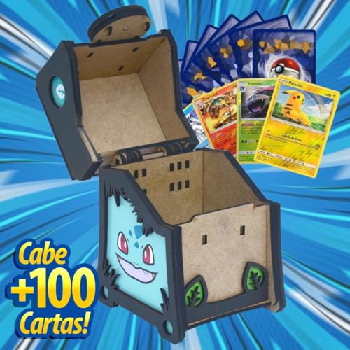 Porta Cartas TCG Card Game em Madeira - Tipo Planta