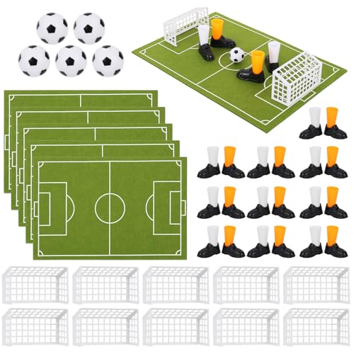 40 PCS Soccer Football Centerpieces Tabletop Foosball Game 5 Set Mini Table Top Sports Games Table Decor Soccer Football Party Decorations for Family Office Indoor Fun Favors (5) (40 16 * 12inch)