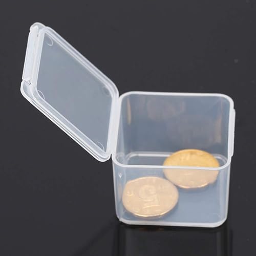 Miniatura 6 de Artibetter 50PCS Mini Rectángulo Transparente Contenedores de Plástico Caja de Almacenamiento con Tapa