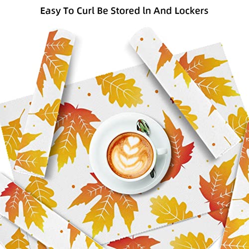 Set de table feuilles d'érable pour décoration repas de fête - 4