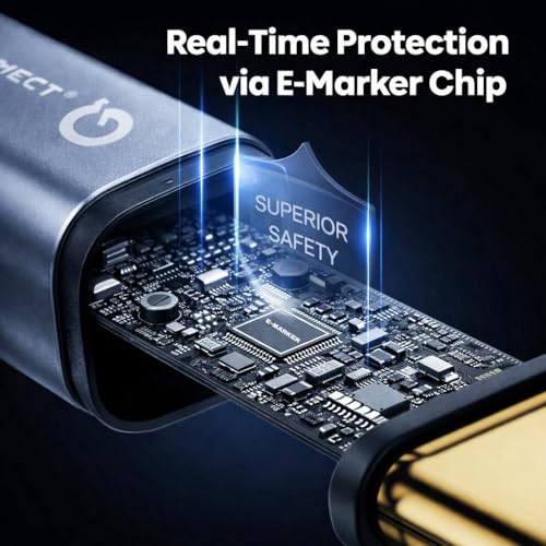 Image of Q- CONNECT Type C to Type C 2Mtr USB 3.2 with 240W PD and 40Gbps Data Transfer with 4K /60Hz Video Transmission-Nylon Braided High Speed Charging /Sync Cable with Aluminum Connector (2year warranty)