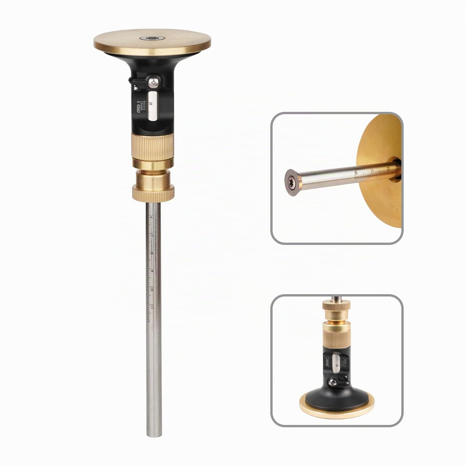 Herramienta de trazar, marcador, carpintería, carpintería, carpintería, marcador, marcador, rueda para madera dura (aleación de aluminio y latón)