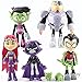 WXxiaowu Dibujos Animados Teen Titans Go Figuras de acción Robin Cyborg Beast Child Starfire Crow Silkie PVC Coleccionables Juguetes para niños Regalos 7pcs / Set
