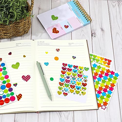 28 Fogli Colorati Cuori Adesivi 3D Amore Cuore