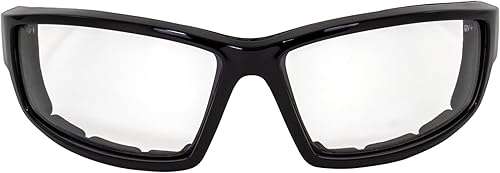 Miniatura 3 de Global Vision Lote de 2 gafas de sol acolchadas para motocicleta, transparentes y ahumadas, ATV Quad y ciclomotor