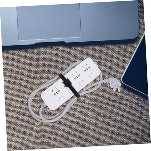 Holibanna 100 piezas cintas reutilizables de gancho y bucle negras para organización y gestión de cables miniatura 7