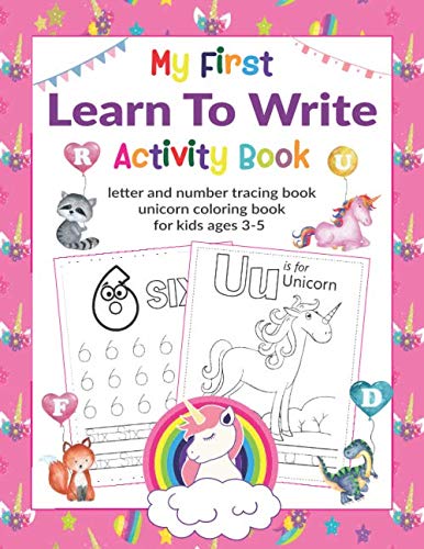 My First Learn to Write Activity Book, Letter and Number Tracing Book ...