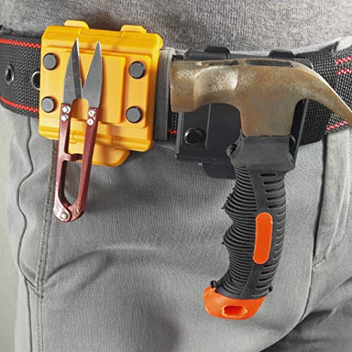 Magnetic Tool Holster, Magnetic Belt Clip,Magnet Tool Belt Clip,Magnetic Hardware Holster Clip On Tool Belt Magnet For Tools And Hardware.free Your Hand When Working. Black #TOP4