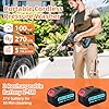 Dibaful Nettoyeur Haute Pression sans Fil 100 Bar 270 L/H | Pistolet Portable avec 2 Batteries de 3000 mAh | Pistolet de Lavage Mobile 6 en 1 Buse Réglable 5m pour Voiture Sol Terrasse