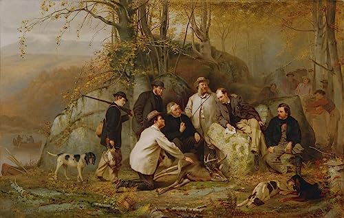 Tableau réclamer le tir après la chasse reproduction fidèle du chef-d'œuvre de George Brown