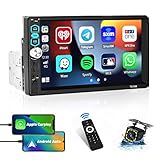 【1 Din Autoradio】 7 Zoll 1 Din Touchscreen passt für Single Din Dash Öffnungen. Hauptbildschirmgröße: 180(L)*130(H)mm. Installationsgröße: 178(B)*50(H). Mit TF-Karte, USB, AUX-in, RCA Audio-Ausgang (L out R out) Port