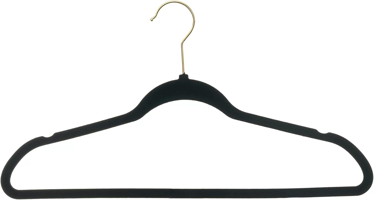 SEDLAV Slim Velvet Non-Slip Velvet Suit Hangers - Clothes Hangers Heavy Duty Coat Hangers with 360 Degree Rotatable Hook Black Velvet Hangers (40)