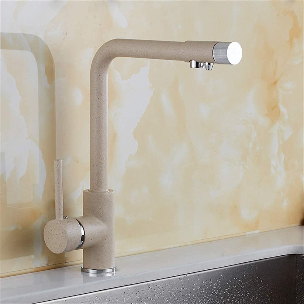 Robinet de cuisine 3 voies couleur avoine pour simplifier votre quotidien à l'évier