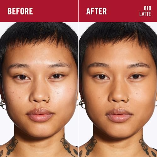 Rimmel Lasting Finish 25 HR Compact Foundation 010 Latte, Matte Buildable Coverage, Powder-to-Cream, Anti-Pollution Shields - Image 4